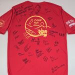 CAAW Night Heron team with everyone's signature on the shirt